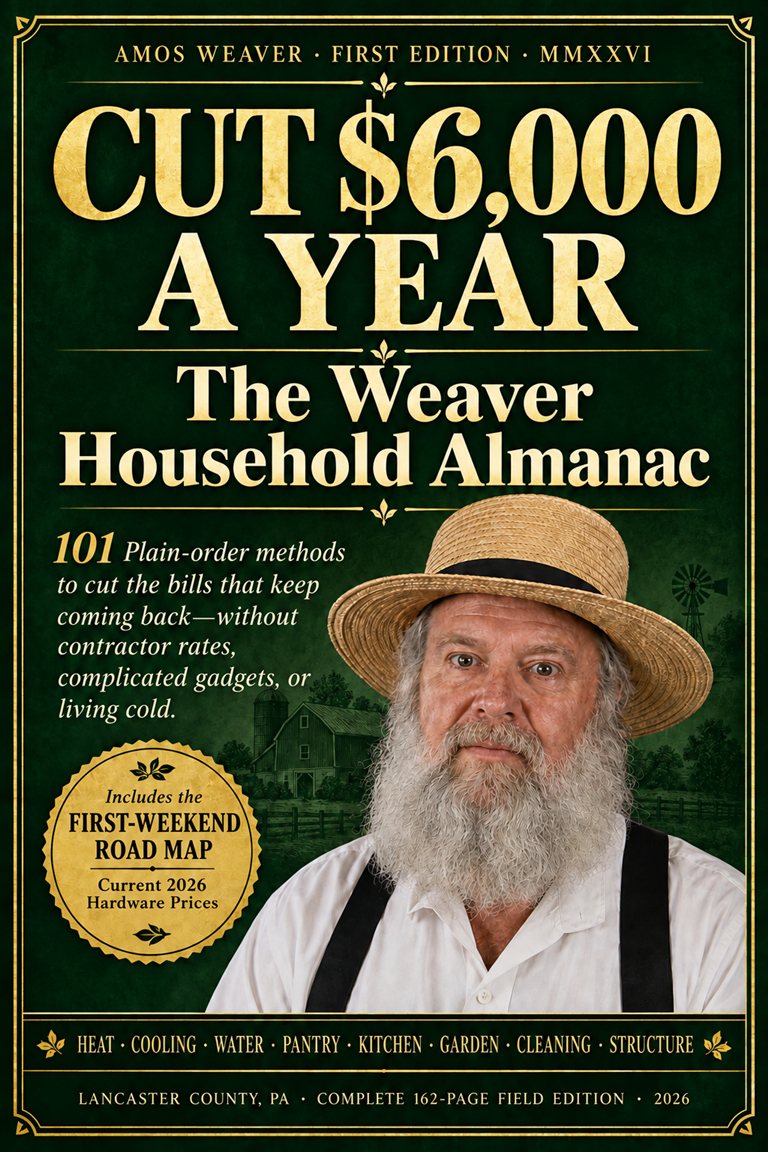 The Weaver Household Almanac by Amos Weaver — First Edition, 101 methods, 162 pages